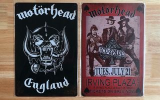 Motörhead peltitaulut, 20x30cm, 2 kpl setti