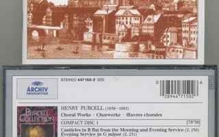 PURCELL: Kuoroteoksia – DG Archiv RI RM 2-CD 1981 / 1995