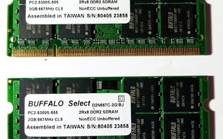 Buffalo pc2-5300s 667MHz 2X2gb SODIMM