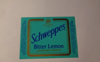Etiketti - Schweppes Bitter Lemon, Oy Mallasjuoma