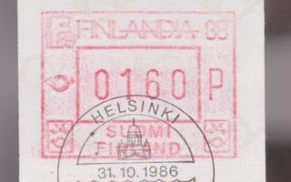 LOISTO ATM 2 31.10.1986 HELSINKI LEIMALLA FRAMA FINLANDIA 88