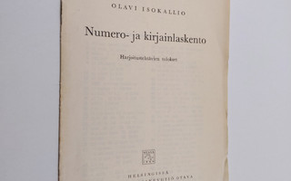 Olavi Isokallio : Numero- ja kirjainlaskento : harjoitust...