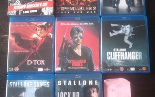 Sylvester Stallone setti 8 leffaa blu-ray