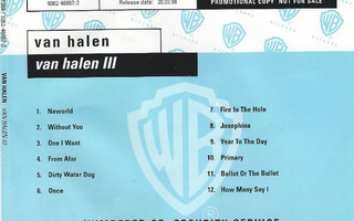 Van Halen - III (CD) VG+++!! Promo