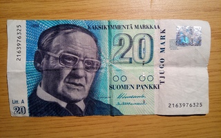 20 Markkaa Litt. A 1993