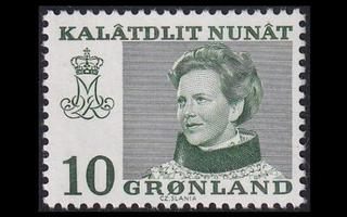 Grönlanti 84y_b ** Margrethe 10 öre y valk fluor (1973)