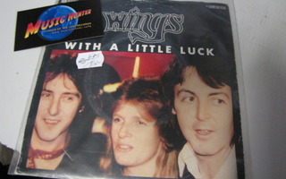 WINGS - WITH A LITTLE LUCK - SAKSA PAINOS EX-/EX- 7'' SINGLE