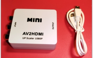 Valkoinen Minikomposiitti-AV CVBS - HDMI -adapteri #28964