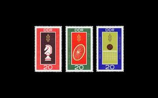 DDR 1491-3 ** Shakki, pyöräily, lentopallo (1969)