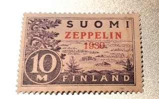 1930 10mk Zeppelin1930-merkki leimaamattomana**