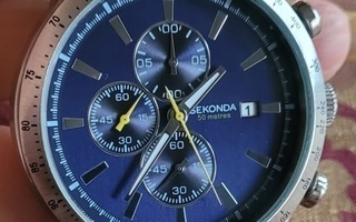 Sekonda 1347,  British design, ruskea nahkaranneke