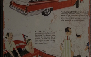 Peltikyltti Ford fairlane 500 skyliner 1959
