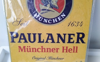 PELTIKYLTTI PAULANER  MÜNCHNER HELL 20X30CM *UUSI!*