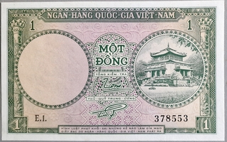 Etelä Vietnam South Vietnam 1 Dong 1956 P-1 UNC