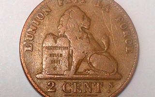 Belgium. 2 centimes 1876.