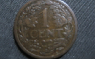 Alankomaat 1 cent  1915  KM # 152  Pronssi