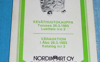 Nordia art Oy - Keväthuutokauppaluettelo 1983