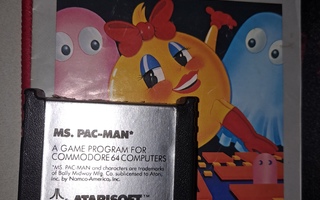 Ms. Pac-Man (1983 Atari) c64 moduulipeli ja ohje