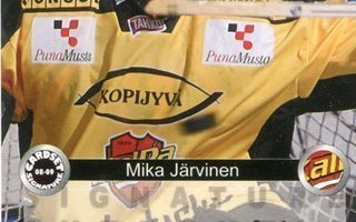 2008-09 Cardset MIKA JÄRVINEN KalPa Signature nimmarikortti