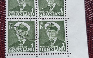 Grönlanti postimerkkinelilö arkin nurkasta