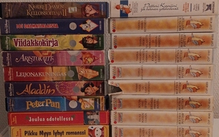 Lasten VHS-elokuvia (n. 70kpl)