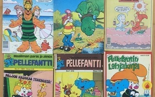 5 kpl lasten sarjakuvia: Casper, Pellefantti, Hakki