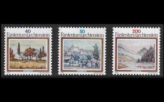 Liechtenstein 821-3 ** Maisemia maalauksia (1983)