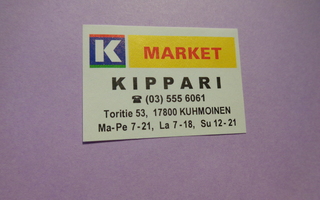 TT-etiketti K Market Kippari, Kuhmoinen