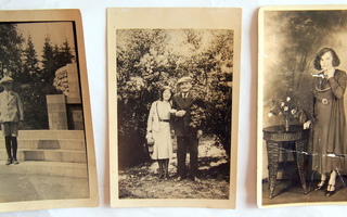 Sekalaiset vanhat, postikorttikoko, vanhat valokuvat