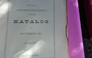 ALEXANDERS-UNIVERSITETETS I FINLAND KATALOG 1907