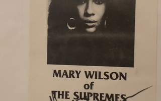 Mary Wilson / Supremes nimikirjoitus fan club mainoksessa