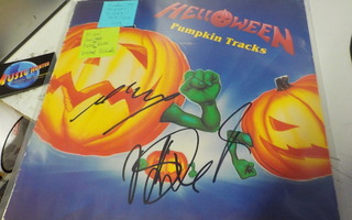 HELLOWEEN - PUMPKIN TRACKS VG+/VG+ LP KOLMELLA NIMMARILLA