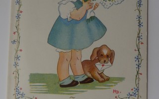 Äitienpäiväkortti, piirt. Helga Sjöstedt vuodelta 1931