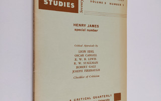 Modern fiction studies volume 3, number 1 - Henry James n...