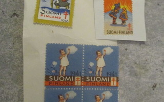 6 vanhaa postimerkkiä - käyttämättömiä 5