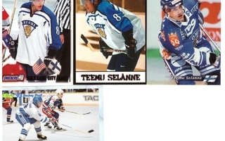 4 x TEEMU SELÄNNE, Team FINLAND sis. 2 x Erikois korttia