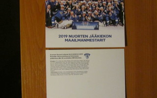 2019 Nuorten jääkiekon maailmanmestarit postikortti