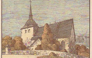 1916, Postikortti, vanhaa suomalaista rakennustaidetta, kirk