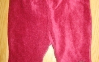 Plyysihousut 56 /62 cm, punaiset