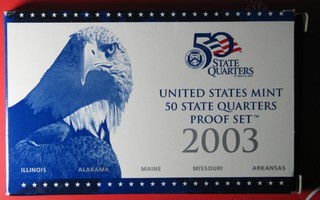 2003 USA  ¼ quarter dollari 5kpl proof