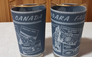 Niagara Falls lasit 2 kpl.  vintage