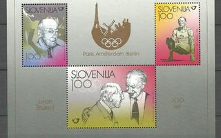 OLYMPIALAISET urheiluaiheinen blokki SLOVENIA 1998 **