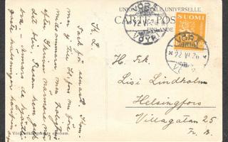 Postilähetys - Yl.m. 1,25 (LAPE 177) Vörå 22.6.1936