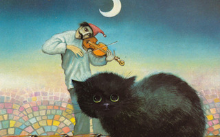 Renate Koblinger: Mies soittaa viulua, musta kissa