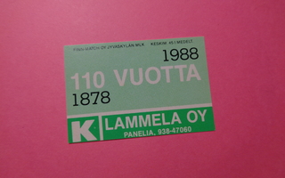 TT-etiketti K Lammela Oy 110 vuotta, Panelia