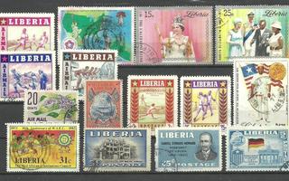LIBERIA Länsi-Afrikka levyllinen merkkejä o
