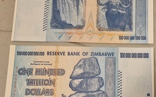 Zimbabwe 100 Trillion seteli