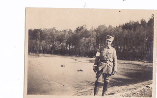 VANHA Valokuva Valkoinen Vapaussoturi 1918  6 x 9 cm