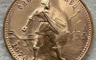 Kultaraha Neuvostoliito 10 ruplaa, chervonets 1976, kulta