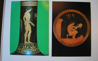 Antiikin Kreikan male nude keramiikkamaalaus postikortteja 5